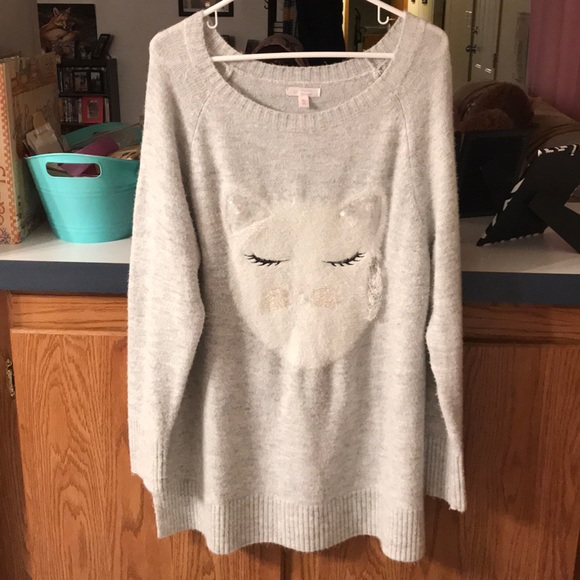 LC Lauren Conrad Sweaters - 🌟FINAL PRICE🌟LC Lauren Conrad cat face sweater